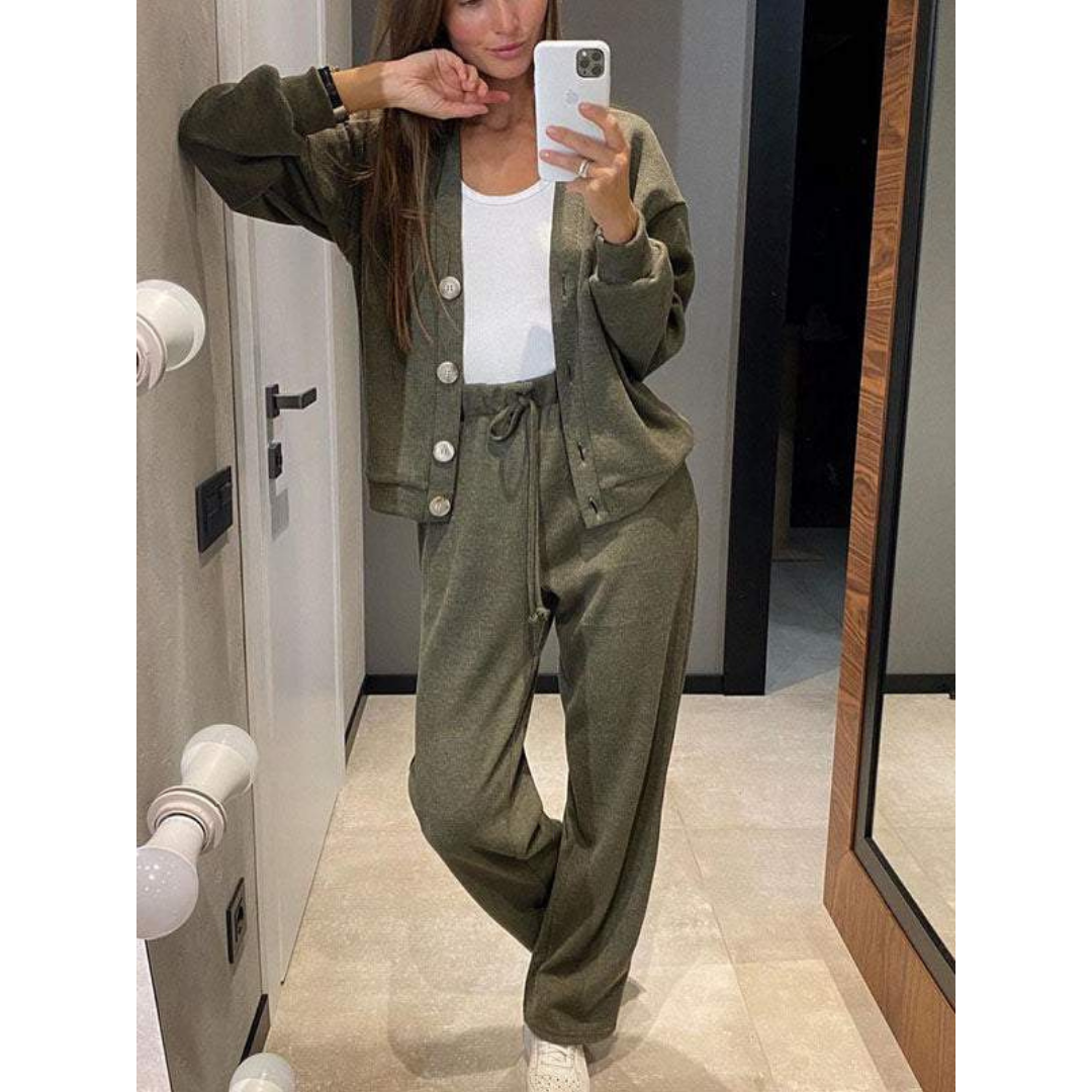 Ilmara | Elegantes Set aus Strickjacke und Hose