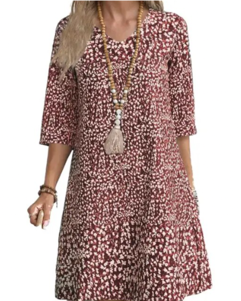 Elariven | Drifted Pattern Ease Kleid