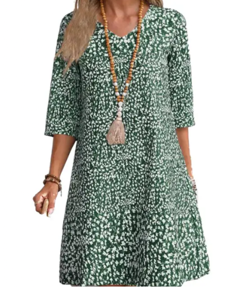 Elariven | Drifted Pattern Ease Kleid