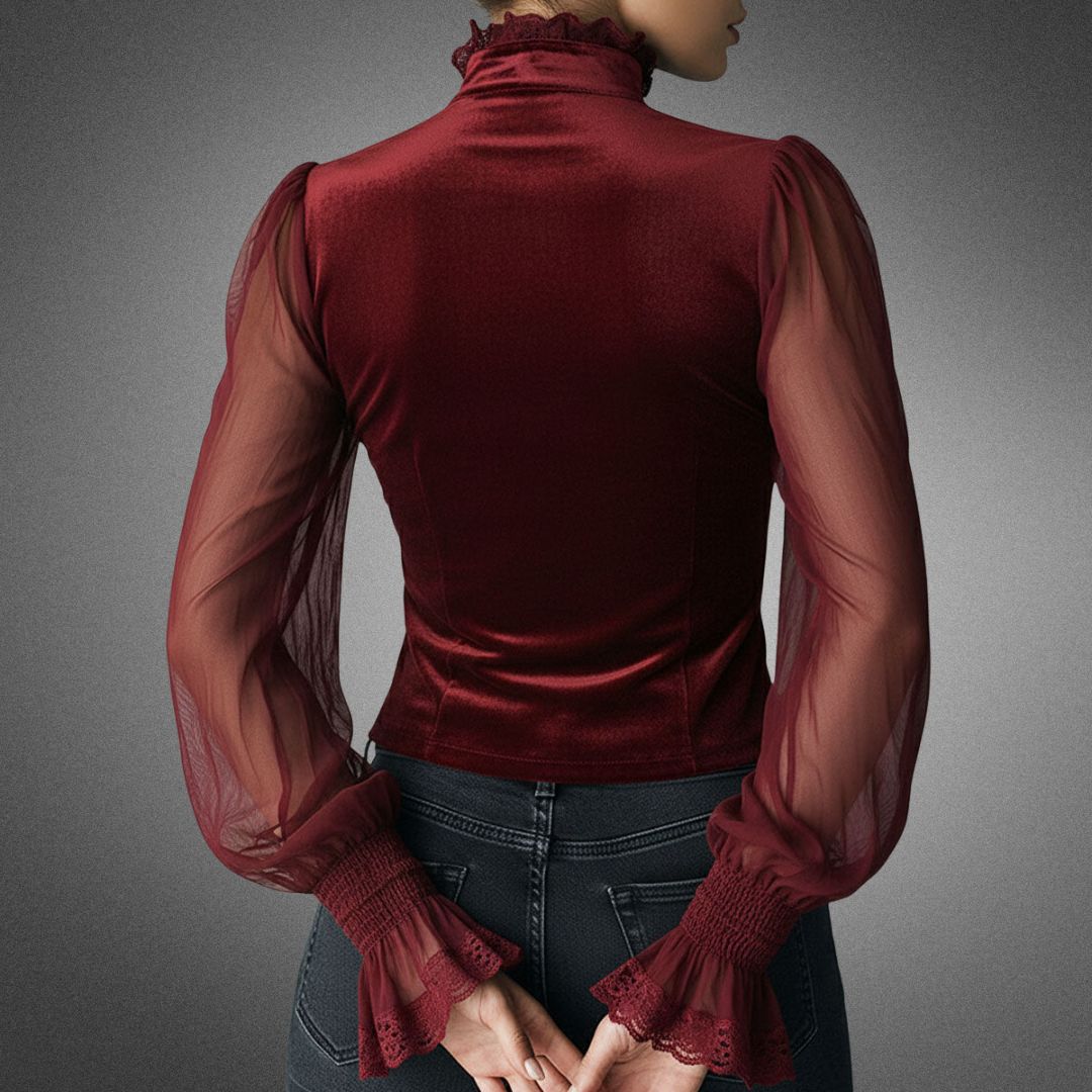 Elvira | Zeitlos elegante Bluse mit Spitzendetails und Ärmeln