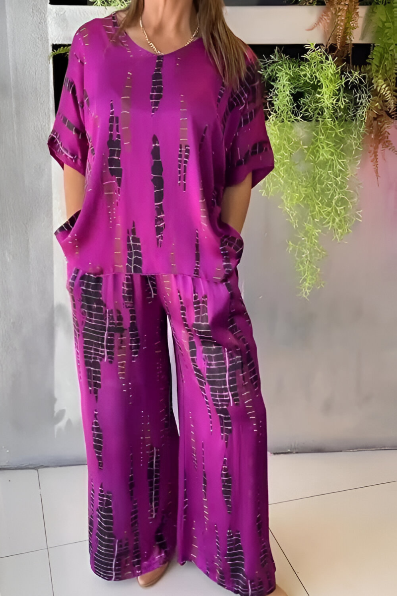 Clara | Lässiger Zweiteiler mit Rundhalsausschnitt