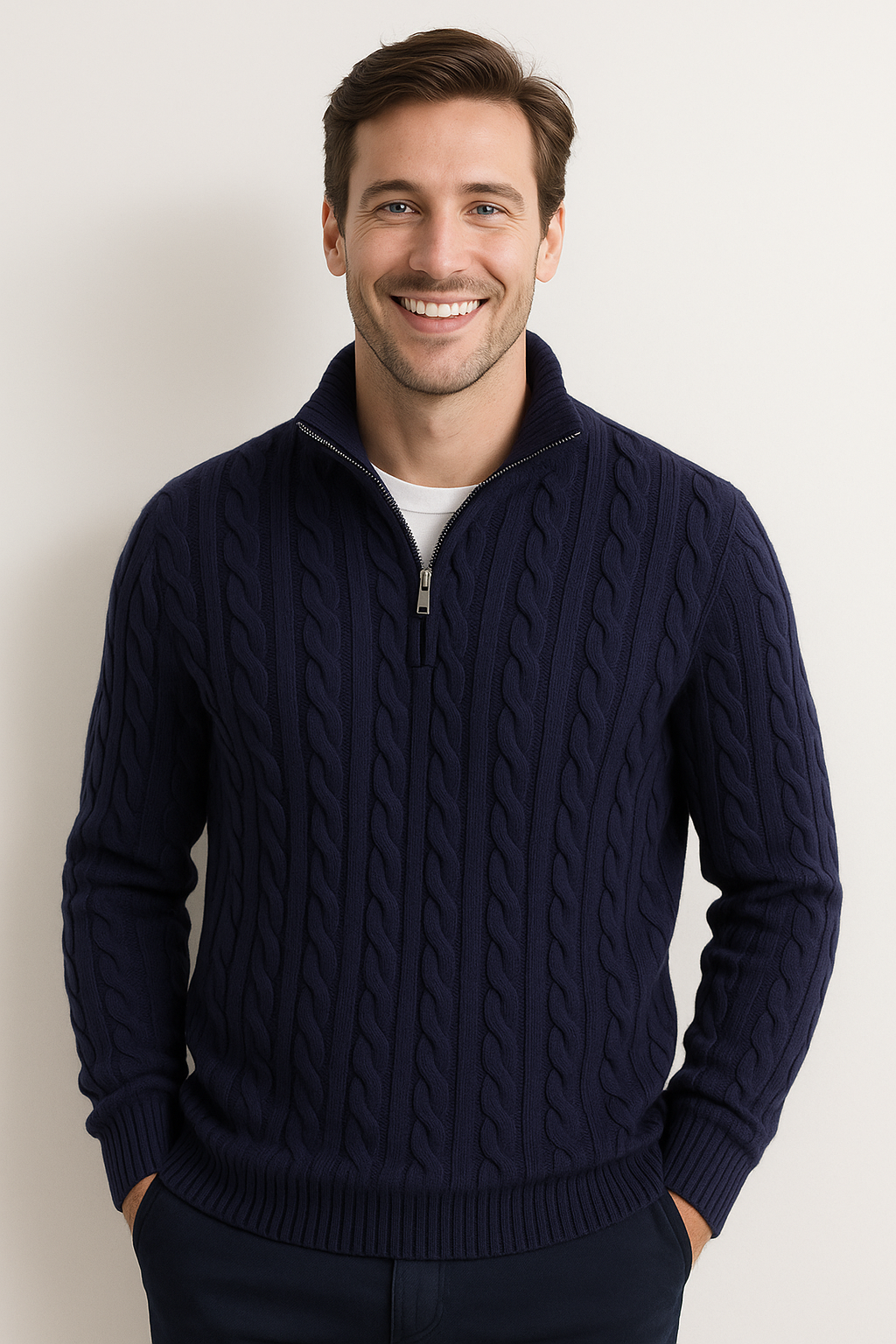 Anton | Grob gemusterter Strickpullover