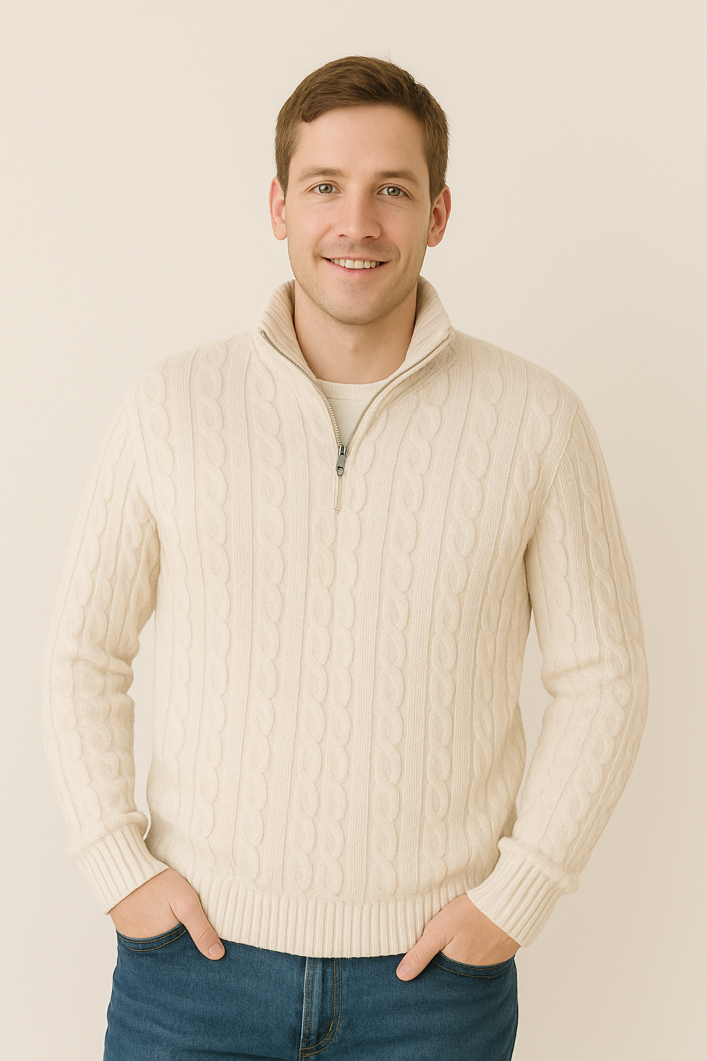 Anton | Grob gemusterter Strickpullover