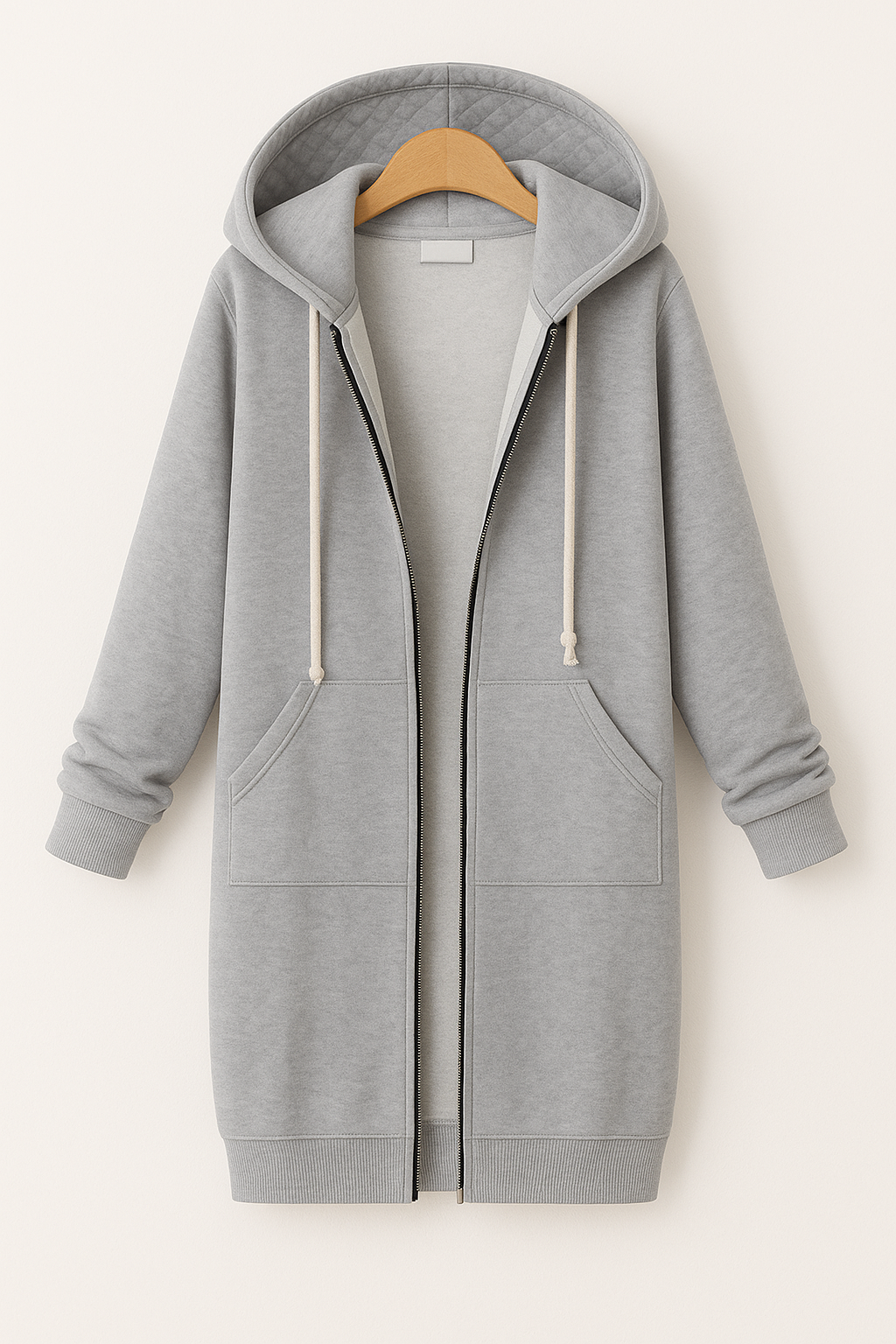 Beltrada | Stylischer knielanger Hoodie