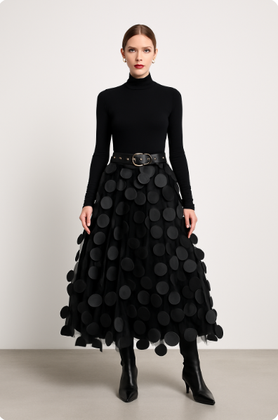 Doralinde | Fließender Maxirock in A-Linie