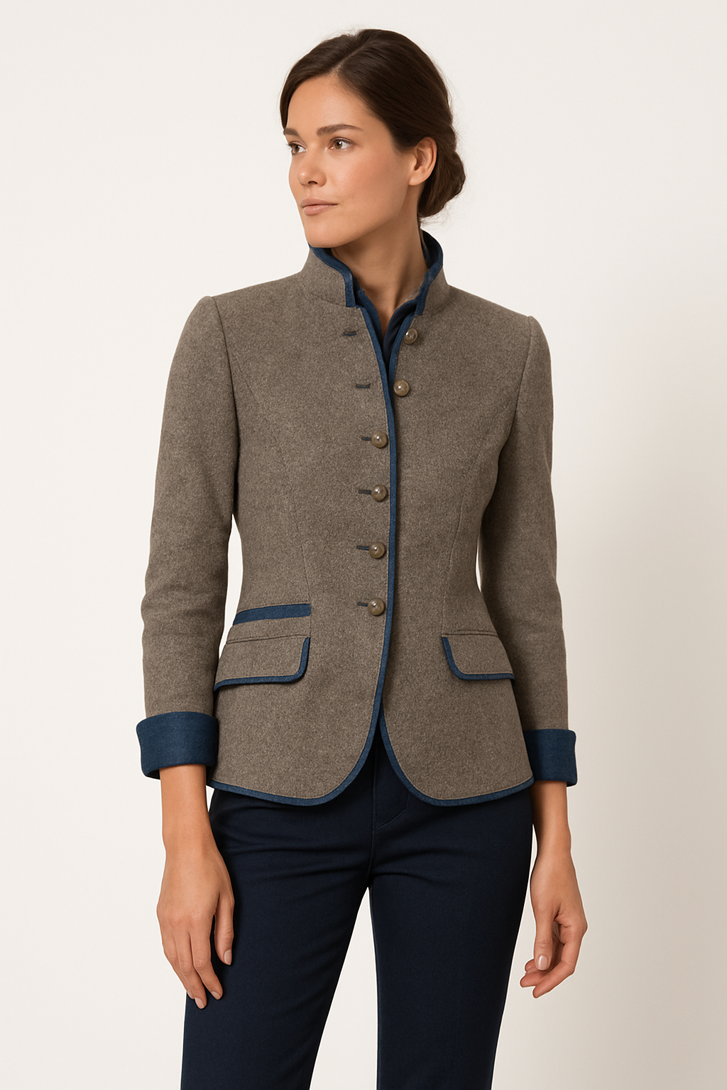 Mary | Eleganter Blazer mit Stehkragen