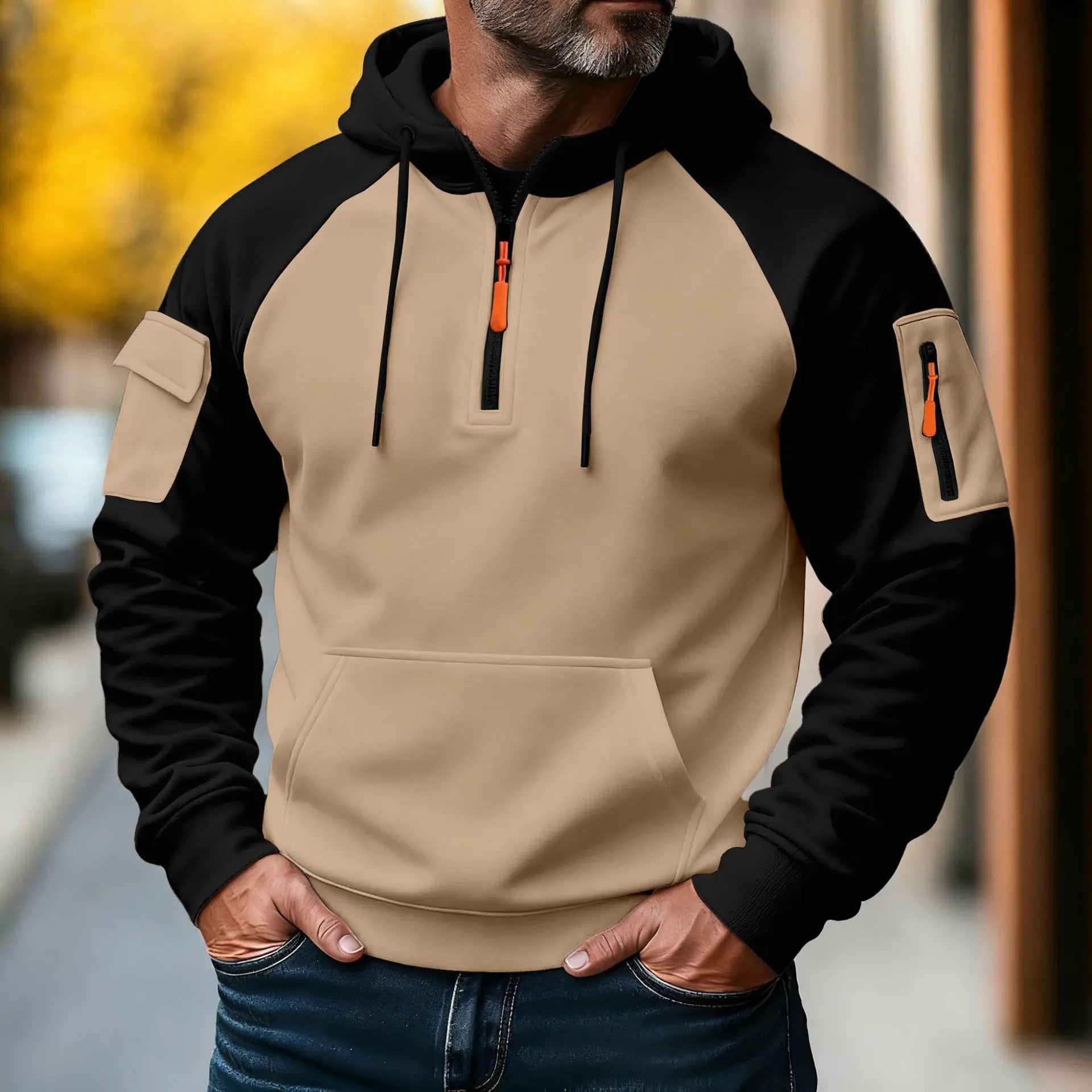 Beeckhoven | Robuster Pullover mit Reißverschluss 