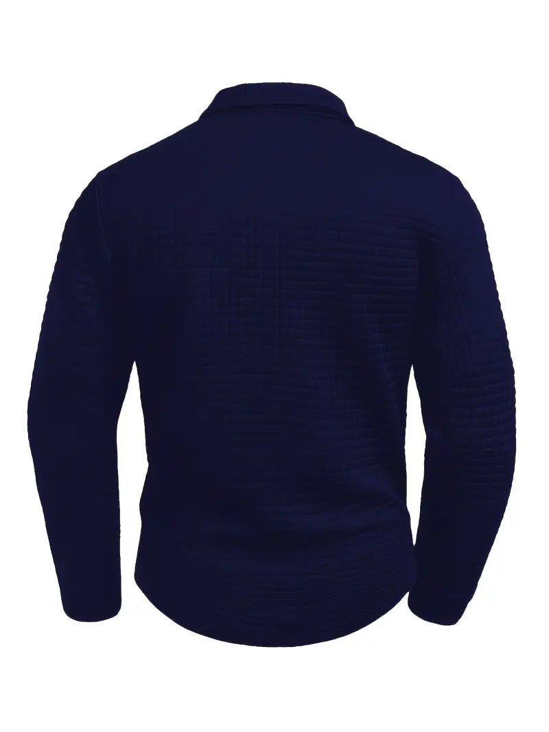 NordicWeave Langarm-Poloshirt für Herren – Warm, stilvoll und bequem