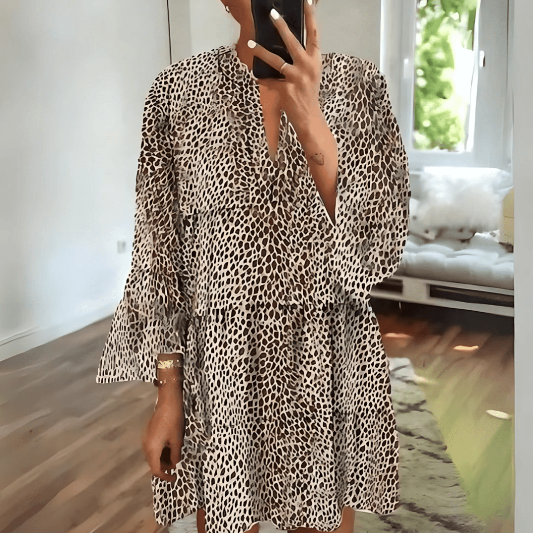 Lorayne | Kleid mit Leopardenmuster
