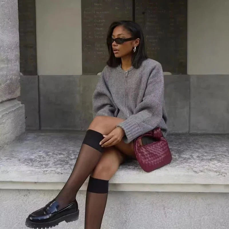 Zorella | Comfy Wear Strickjacke mit Reißverschluss