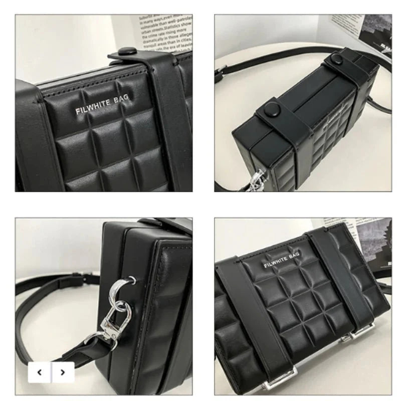 Blake | Box-Umhängetasche im Strukturlook