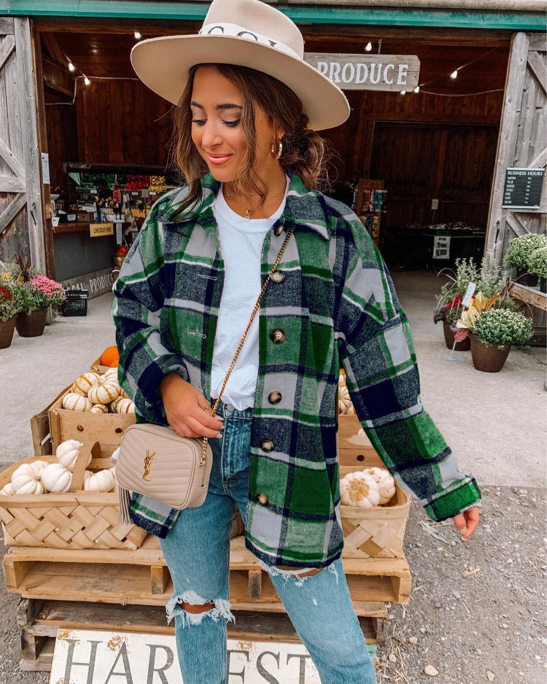 Zayana | Kariertes Langarmhemd im Vintage-Look