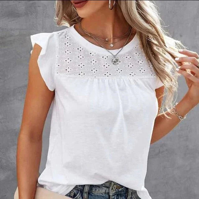 Emely | Elegante Bluse mit Rüschenärmeln