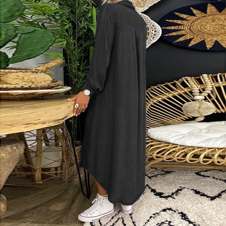 Fay | Fließendes, langärmliges Freizeitkleid