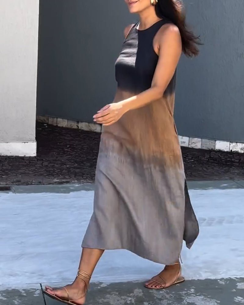 Zinnia | Ärmelloses Kleid mit Farbverlauf