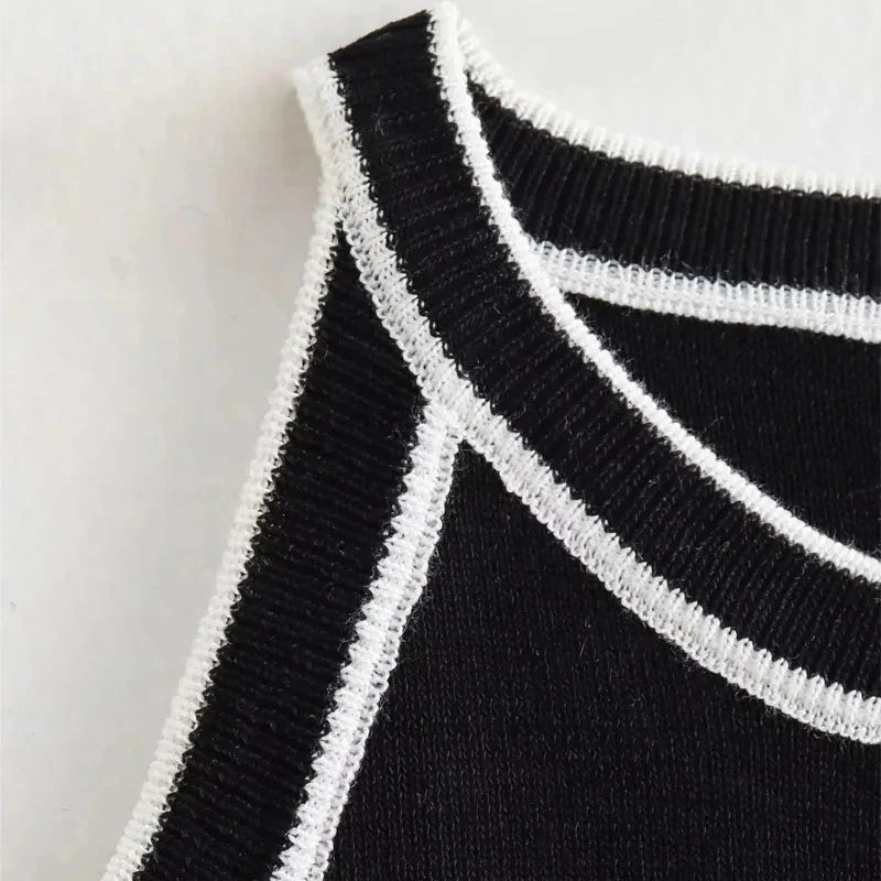 Taleira | Elegant geformtes Strick-Tanktop