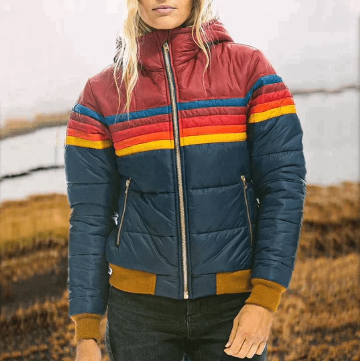 Zanvica | Mehrfarbige Pufferjacke
