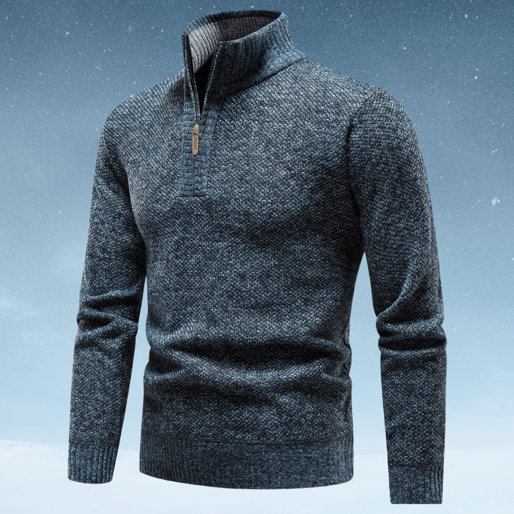 Idris | Gemütlicher Thermopullover mit halbem Reißverschluss