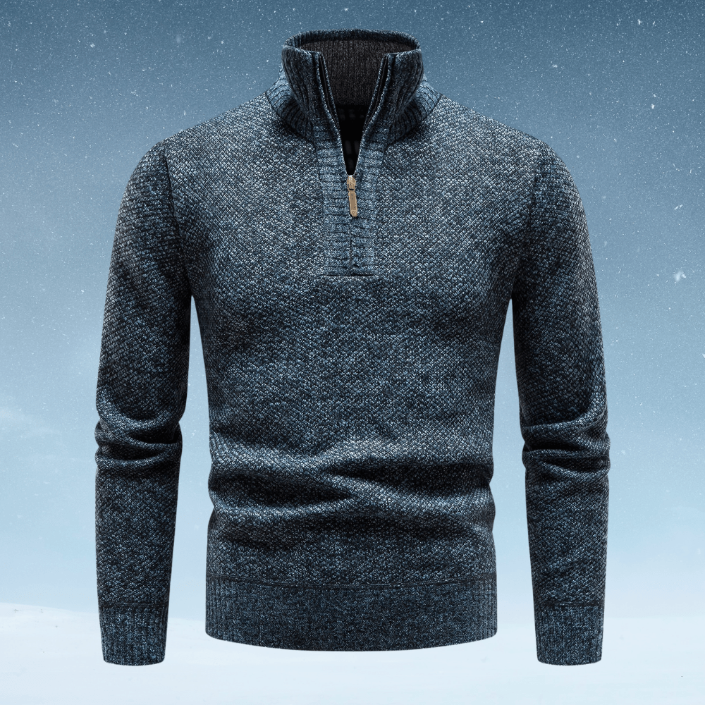 Idris | Gemütlicher Thermopullover mit halbem Reißverschluss