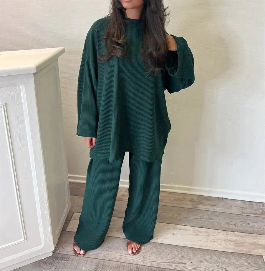 Malvie | Geripptes Loungewear-Set