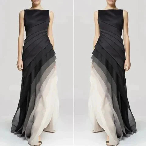 Thalurea | Gestuftes Maxi-Abendkleid