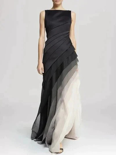 Thalurea | Gestuftes Maxi-Abendkleid