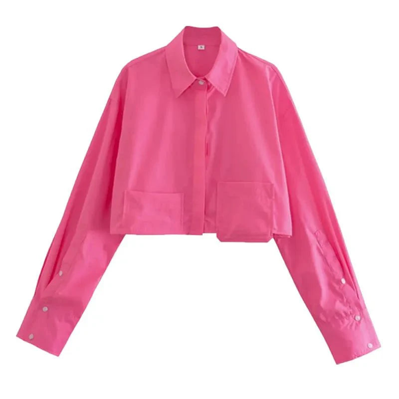 Kaleen | Verkürzte Grace Langarmbluse