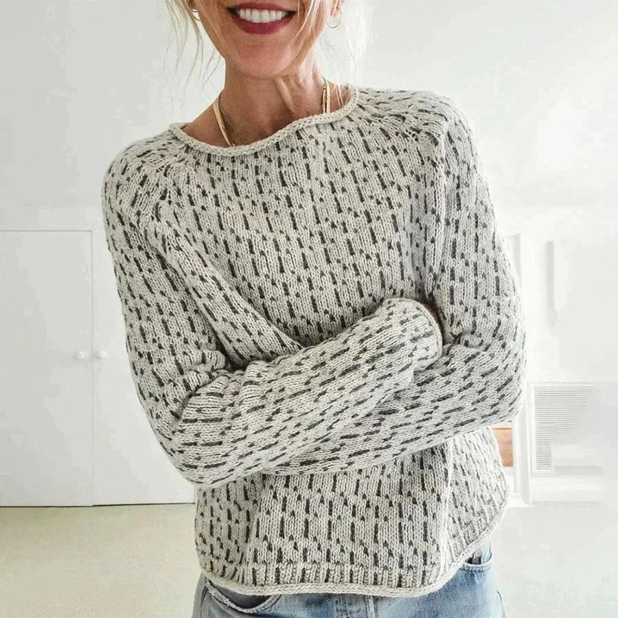 Penelope | Eleganter Strickpullover mit U-Boot-Ausschnitt