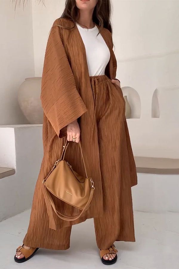 Lilly | Lockeres Set aus Strickjacke und Hose