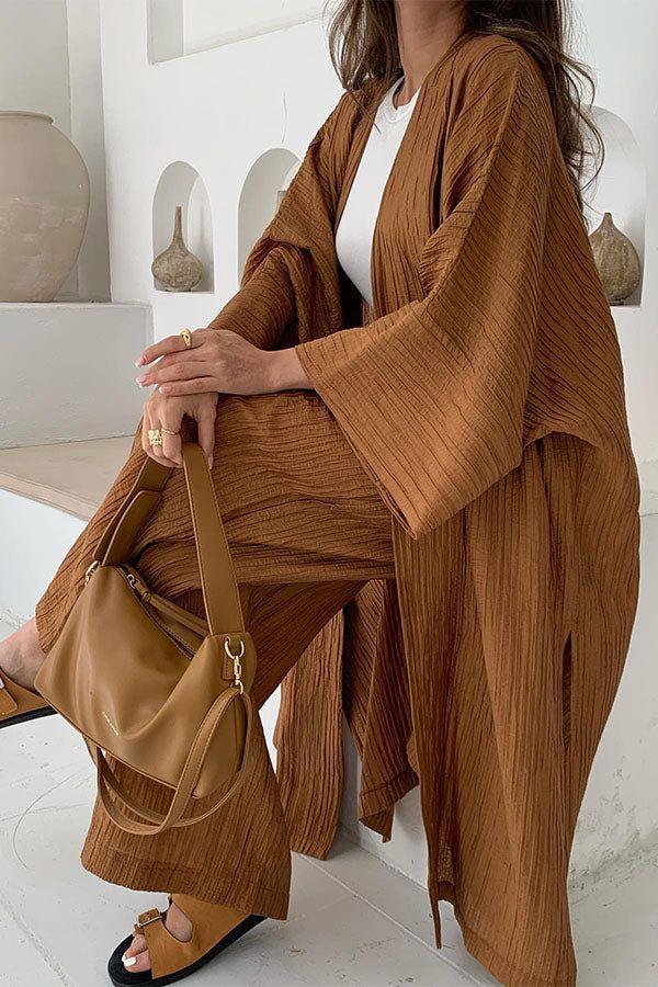 Lilly | Lockeres Set aus Strickjacke und Hose