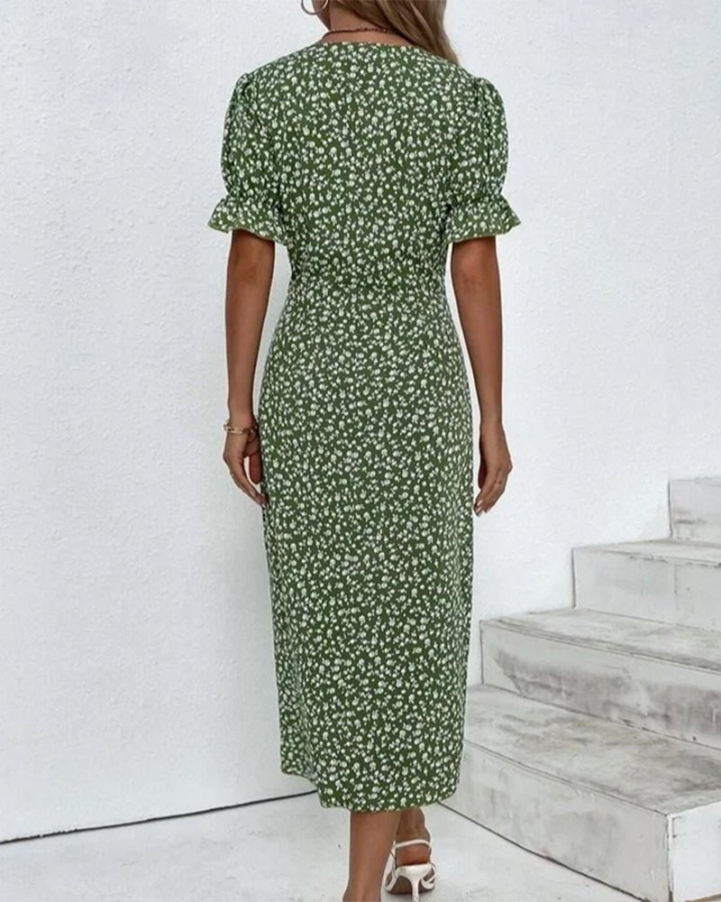 Ellie | Romantisches Kleid mit Blumendruck