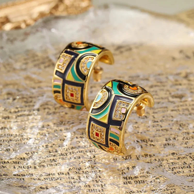 Zirella | Auffällige geometrische Tropfenohrringe