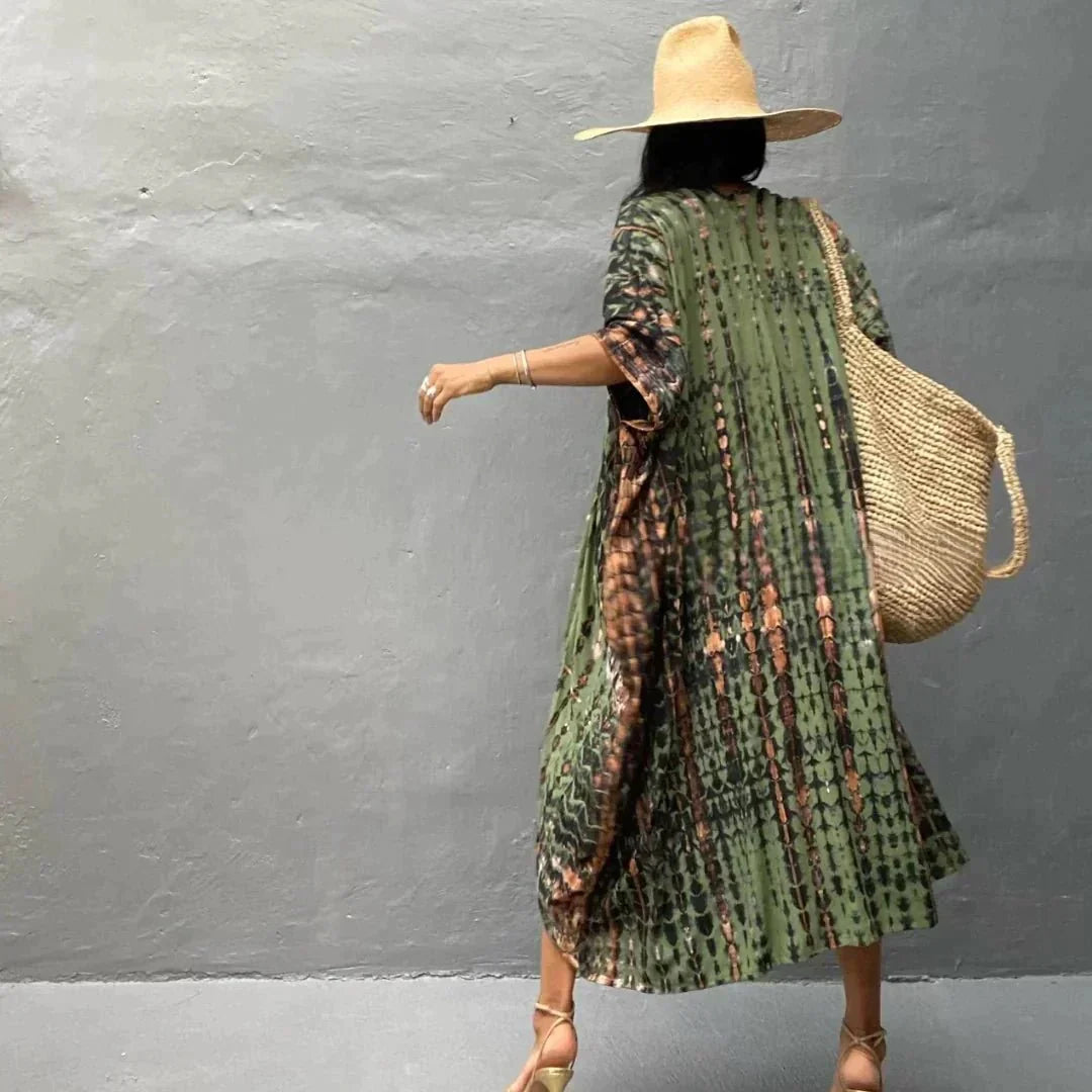 Revina | Strandkleid mit luftigem Print