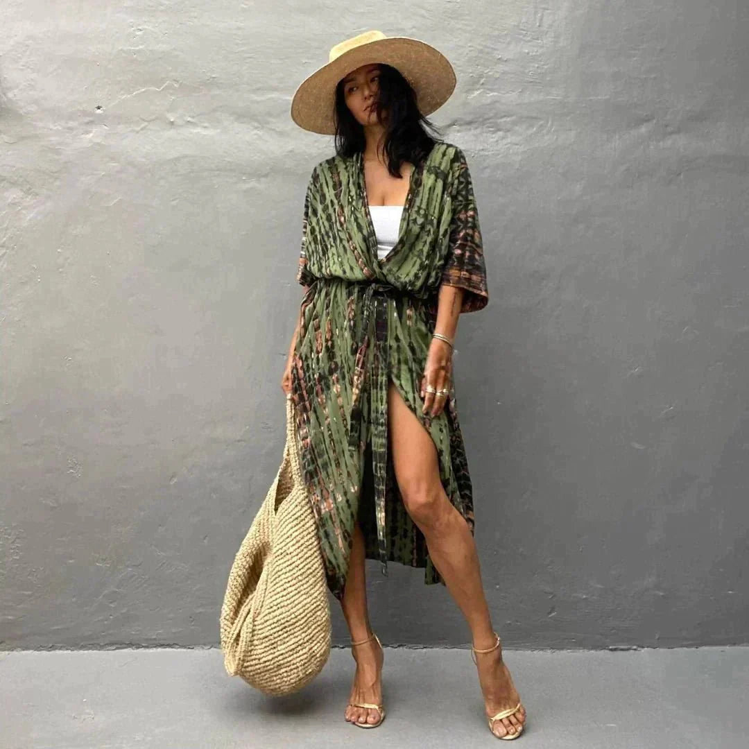 Revina | Strandkleid mit luftigem Print