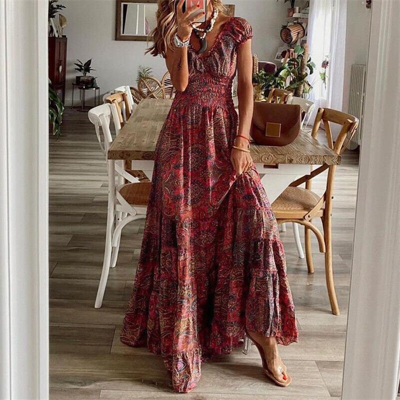 Kennedy | Fließendes Boho-Maxikleid