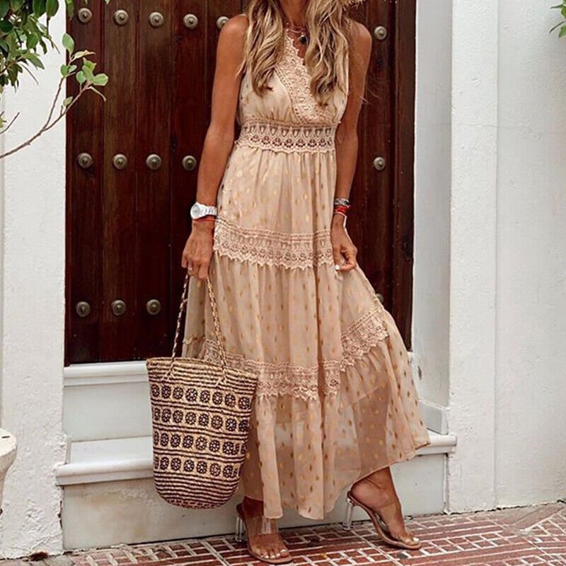 Noa | Boho-inspiriertes Maxikleid aus Spitze