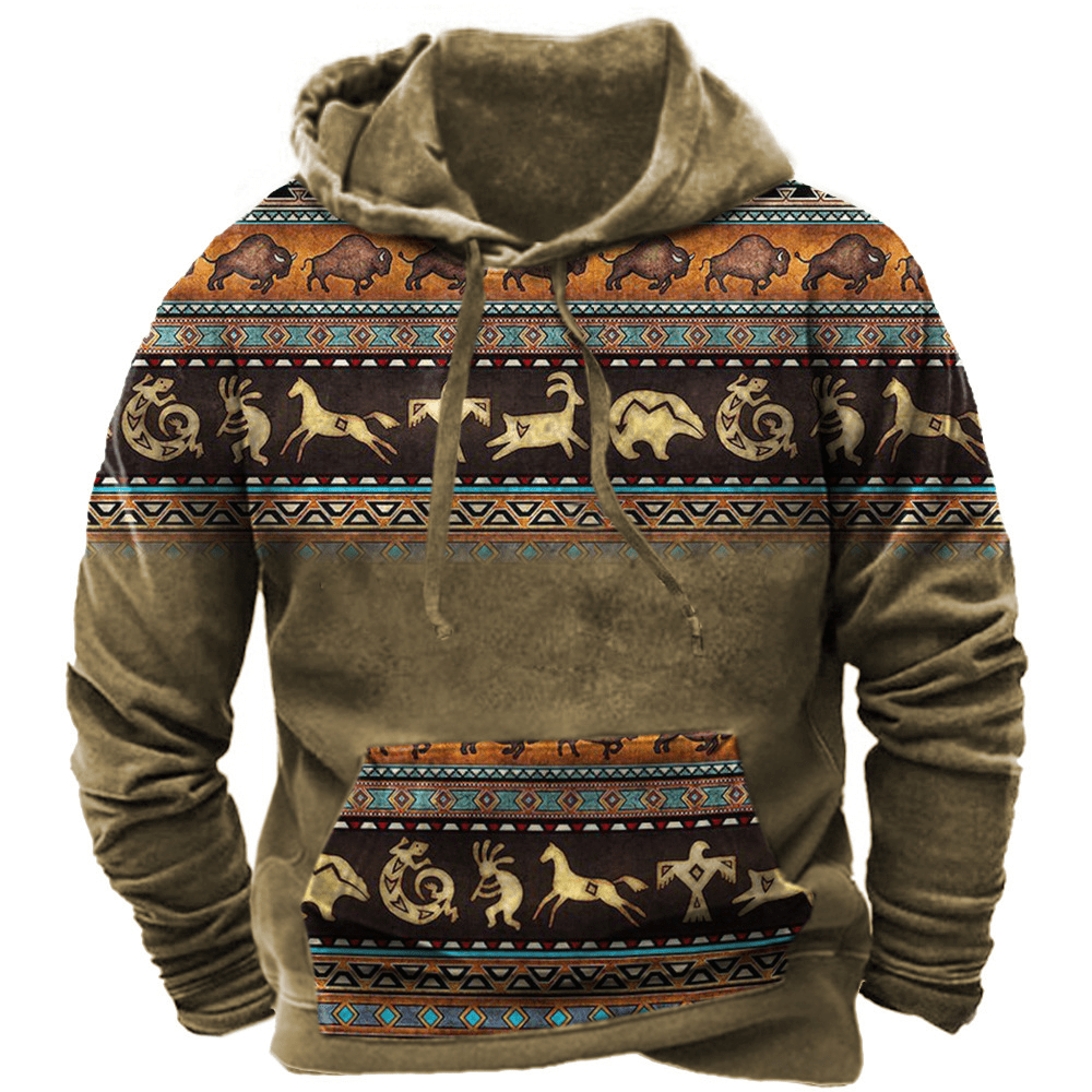 Brooks | Kapuzenpullover mit Azteken-Muster