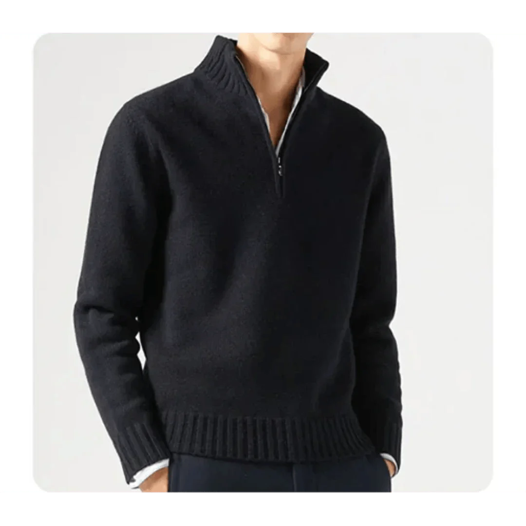 Wade | Kuscheliger Rollkragenpullover mit Reißverschluss