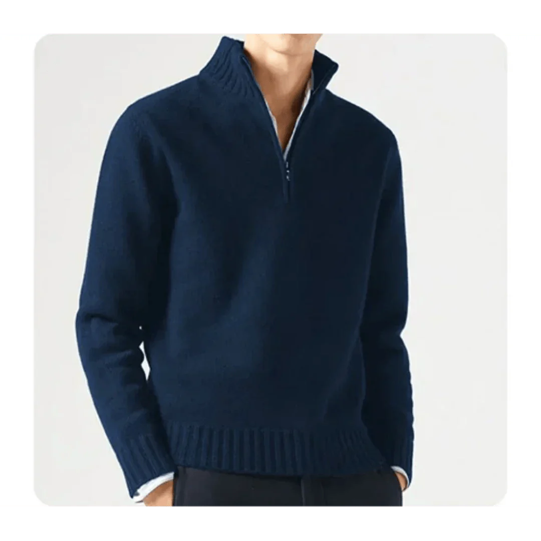 Wade | Kuscheliger Rollkragenpullover mit Reißverschluss