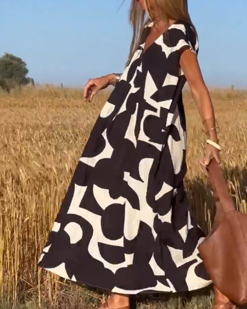 Larkin | Entspanntes Maxikleid mit Print