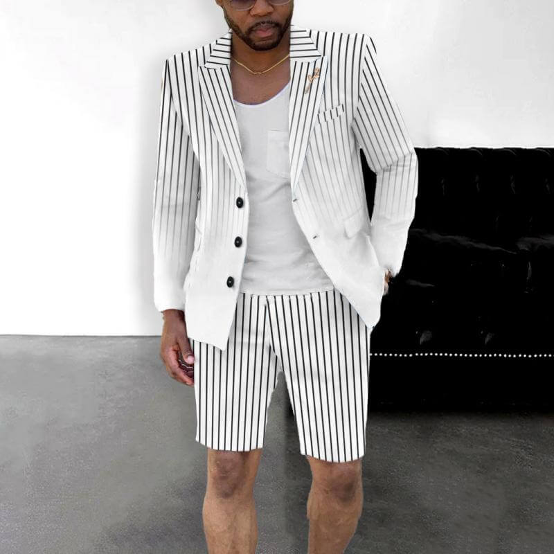 Lässiges Anzug-Shorts-Set mit Farbverlauf für Herren 74991083L