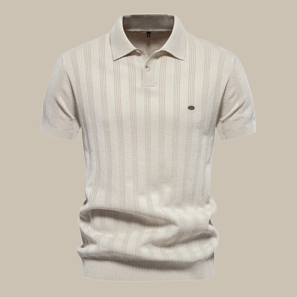 Valentin | Gestricktes Poloshirt mit Knopfleiste