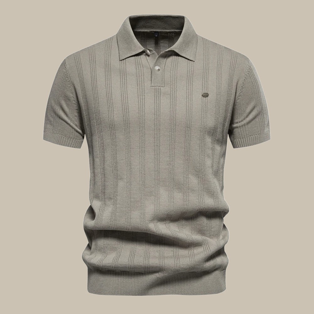 Valentin | Gestricktes Poloshirt mit Knopfleiste